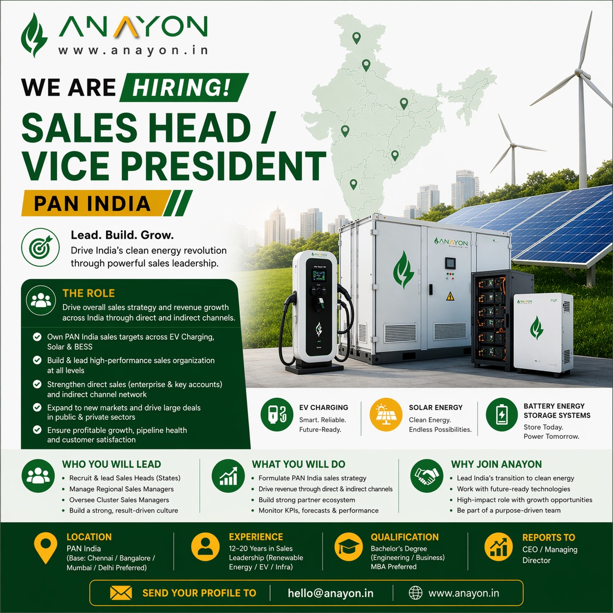 Sales Head / Vice President – PAN India